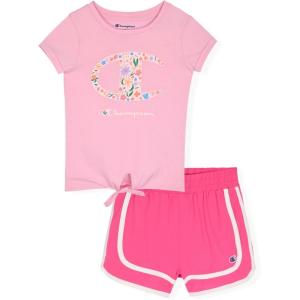 imageChampion Girls Shorts Sets 4 Piece Short Set for Girls Active ClothingLilac Sachet