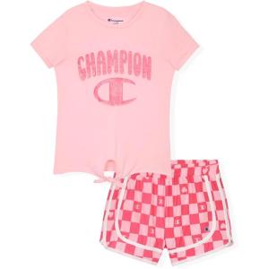 imageChampion Girls Shorts Sets 4 Piece Short Set for Girls Active ClothingSoft Pink