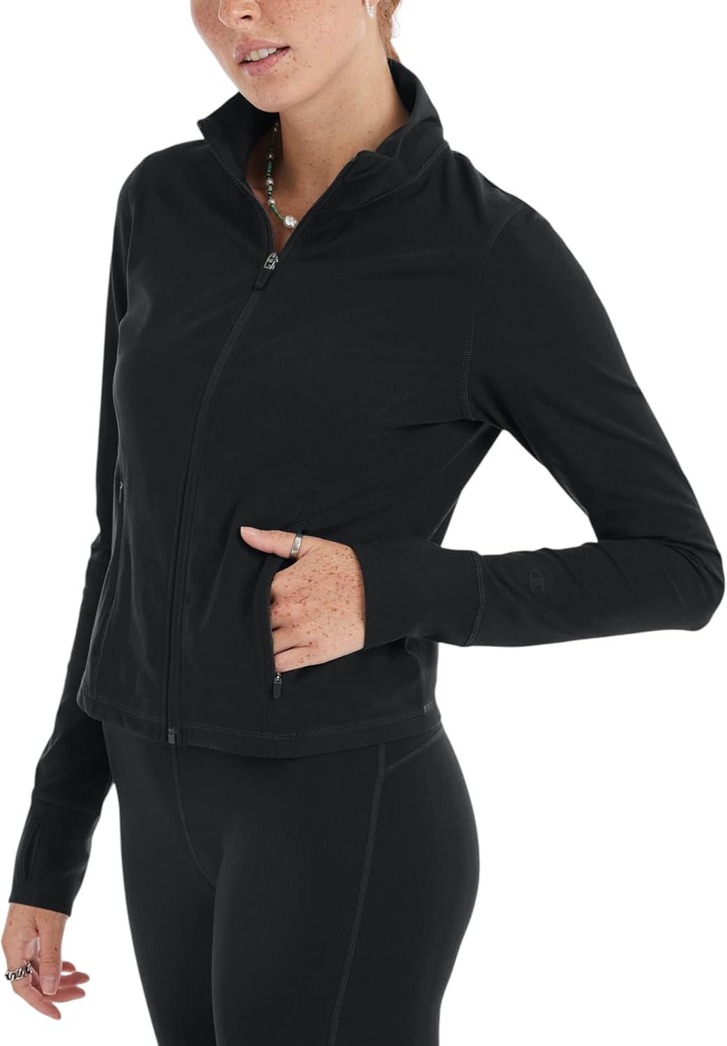 imageChampion Cardio Zip Moisture Wicking Anti Odor Jacket for WomenBlack