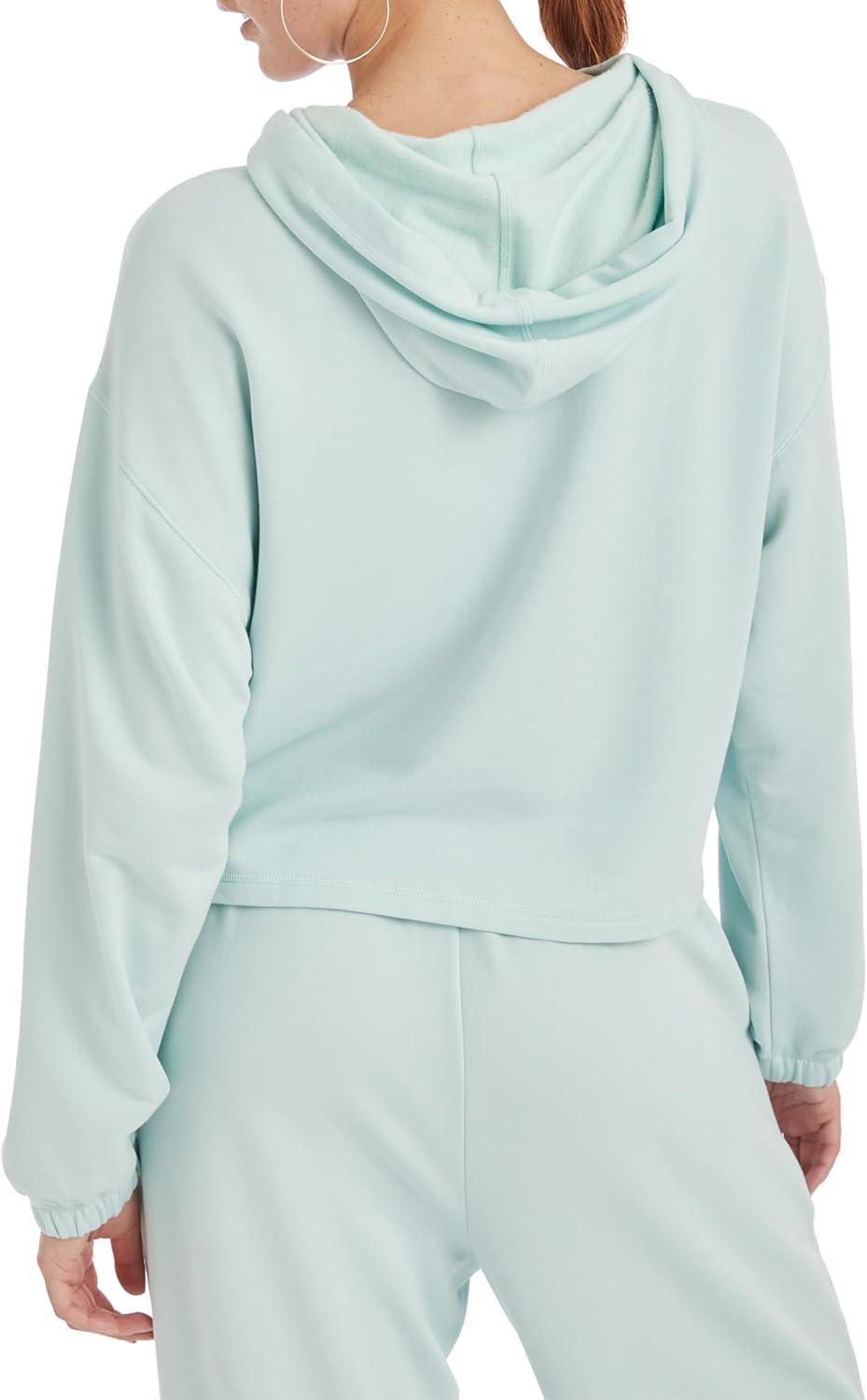 imageChampion Womens Soft Touch Pullover HoodieFrozen Pale Blue C Logo