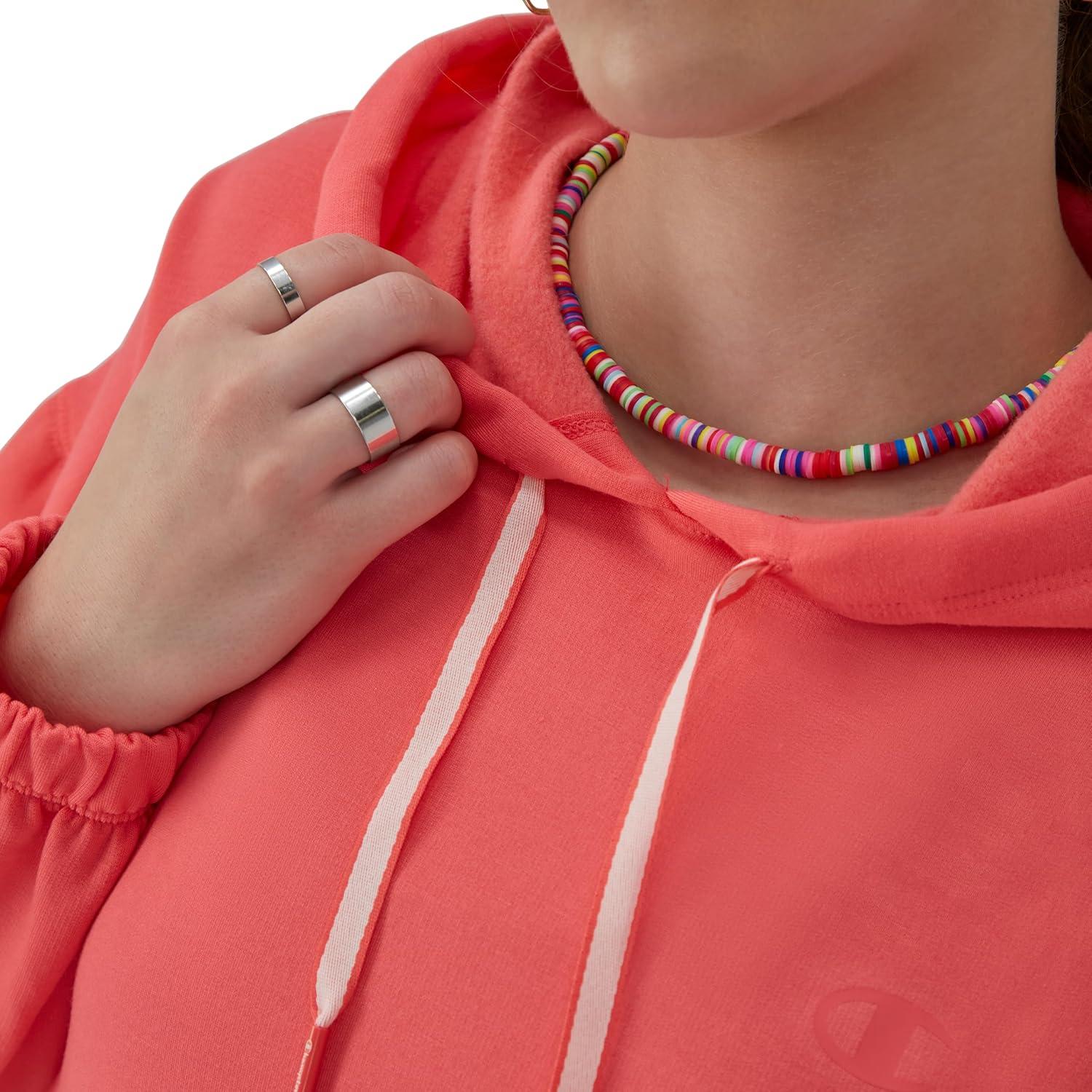 imageChampion Womens Soft Touch Pullover HoodieHigh Tide Coral C Logo