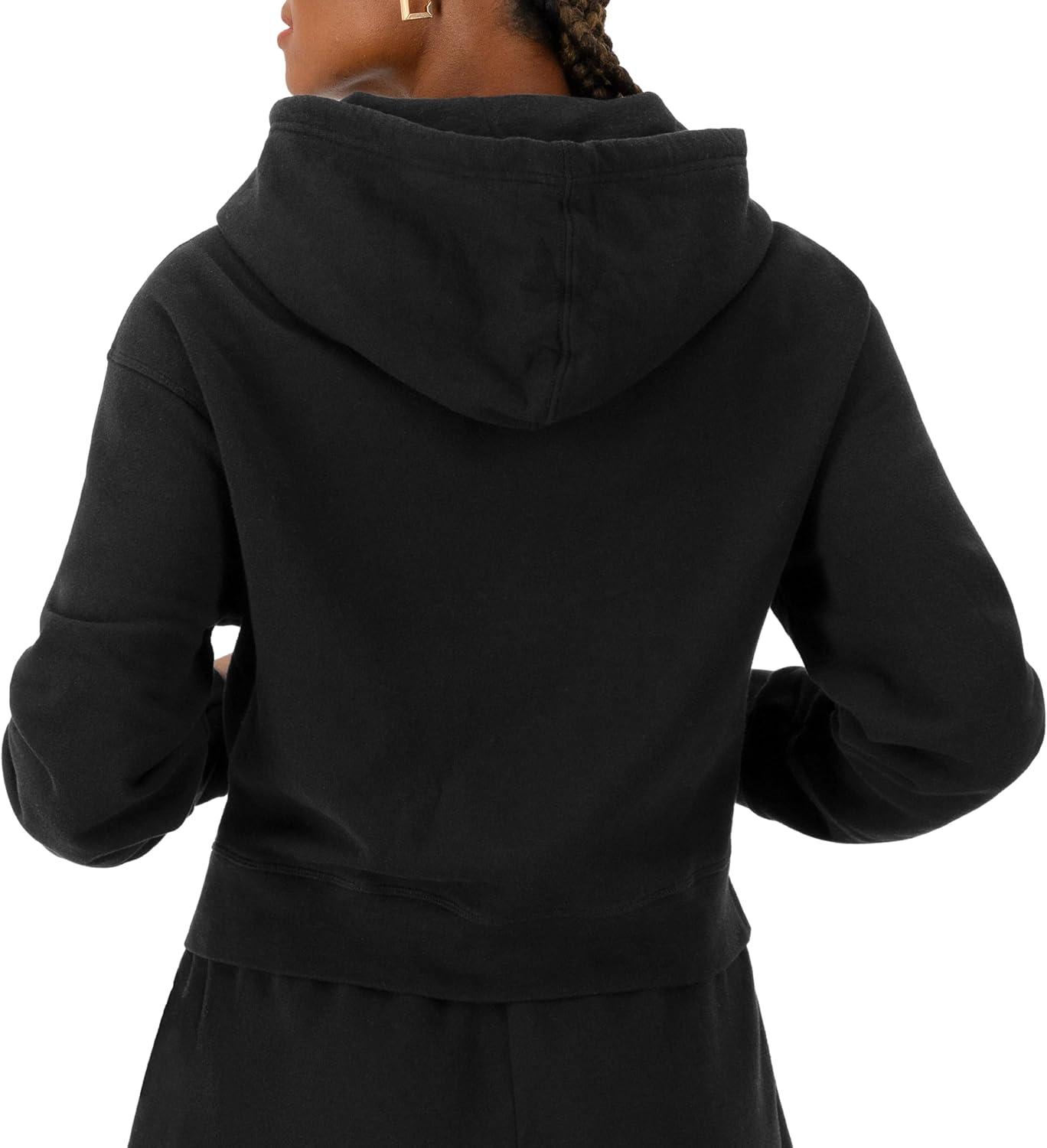 imageChampion Womens Sweatshirt Vintage Wash Hoodie ZipUp Hoodie with Vintage Wash For WomenBlack