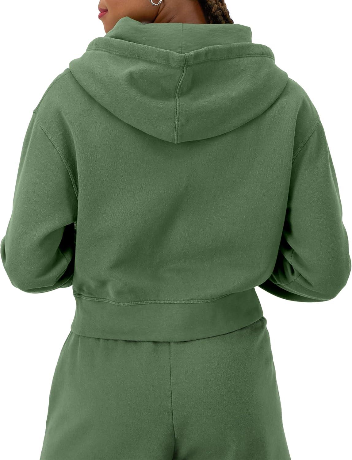 imageChampion Womens Sweatshirt Vintage Wash Hoodie ZipUp Hoodie with Vintage Wash For WomenNurture Green