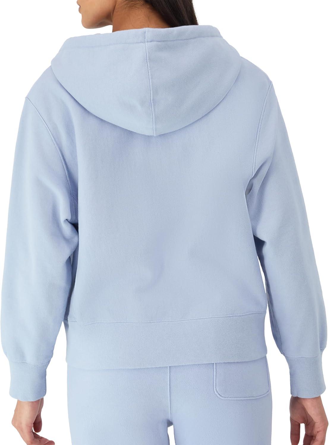 imageChampion Zip Reverse Weave Fleece Hoodie for Women with ZipperWashed Pewter Blue