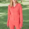 imageChampion WomenS Jacket Soft Touch Moisture Wicking ZipUp Athletic Jacket For WomenHigh Tide Coral