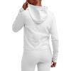 imageChampion WomenS Jacket Soft Touch Moisture Wicking ZipUp Athletic Jacket For WomenWhite