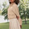 imageChampion Womens Jacket Campus Pique 14 Zip Pullover Jacket with Pockets For WomenChampagne Frost