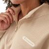 imageChampion Womens Jacket Campus Pique 14 Zip Pullover Jacket with Pockets For WomenChampagne Frost