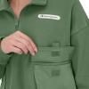 imageChampion Womens Jacket Campus Pique 14 Zip Pullover Jacket with Pockets For WomenNurture Green