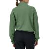 imageChampion Womens Jacket Campus Pique 14 Zip Pullover Jacket with Pockets For WomenNurture Green