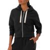 imageChampion Womens Sweatshirt Vintage Wash Hoodie ZipUp Hoodie with Vintage Wash For WomenBlack