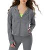 imageChampion WomenS Jacket Soft Touch Moisture Wicking ZipUp Athletic Jacket For WomenEbony Heather