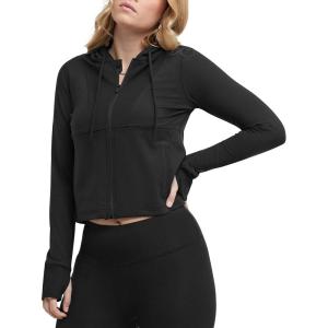 imageChampion WomenS Jacket Soft Touch Moisture Wicking ZipUp Athletic Jacket For WomenBlack