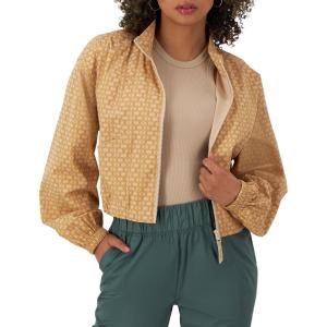 imageChampion Womens Jacket Campus Lightweight ZipUp Jacket with Mockneck For WomenC Interlock Tantalizing Tan