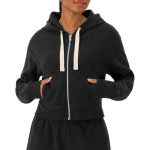 imageChampion Womens Sweatshirt Vintage Wash Hoodie ZipUp Hoodie with Vintage Wash For WomenBlack