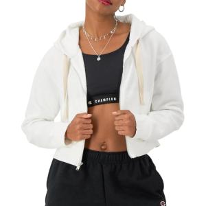 imageChampion Womens Sweatshirt Vintage Wash Hoodie ZipUp Hoodie with Vintage Wash For WomenWhite