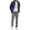 imageChampion Mens Lightweight Varsity Jacket with Jersey HoodPeacoat
