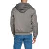 imageChampion Mens Lightweight Varsity Jacket with Jersey HoodPewter