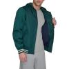 imageChampion Mens Lightweight Varsity Jacket with Jersey HoodRain Forest