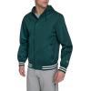 imageChampion Mens Lightweight Varsity Jacket with Jersey HoodRain Forest