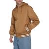 imageChampion Mens Lightweight Varsity Jacket with Jersey HoodTobacco