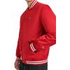 imageChampion Mens Logo StripedTrim Varsity JacketChili Pepper