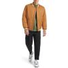 imageChampion Mens Logo StripedTrim Varsity JacketTobacco