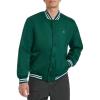 imageChampion Mens Logo StripedTrim Varsity JacketRain Forest