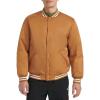 imageChampion Mens Logo StripedTrim Varsity JacketTobacco