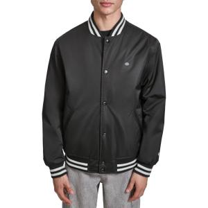imageChampion Mens Logo StripedTrim Varsity JacketBlack