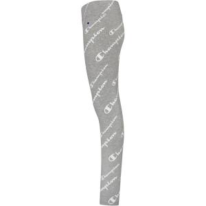 imageChampion Heritage Girls Performance Legging Stretch Pant  Active Athletic PantOxford Heather Champion Script Aop