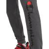 imageChampion Mens Powerblend Fleece Jogger Sweatpants Regular and Big ampamp TallGranite Heather Script