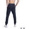 imageChampion Mens Powerblend Fleece Jogger Sweatpants Regular and Big ampamp TallNavy C Patch Logo