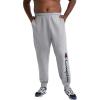 imageChampion Mens Powerblend Fleece Jogger Sweatpants Regular and Big ampamp TallOxford Gray Script