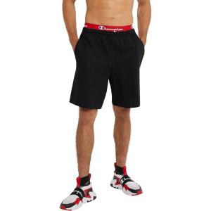 imageChampion Mens Lightweight Lounge Jersey Knit Shorts Weekend Shorts Reg Or Big ampamp TallBlack C Patch Logo