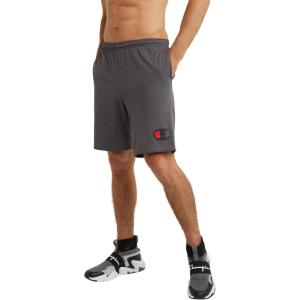 imageChampion Mens Lightweight Lounge Jersey Knit Shorts Weekend Shorts Reg Or Big ampamp TallGranite Heather C Logo
