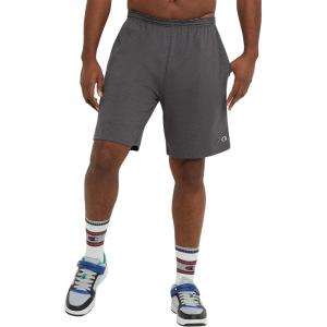 imageChampion Mens Lightweight Lounge Jersey Knit Shorts Weekend Shorts Reg Or Big ampamp TallGranite Heather C Patch Logo