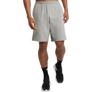 imageChampion Mens Lightweight Lounge Jersey Knit Shorts Weekend Shorts Reg Or Big ampamp TallOxford Gray C Patch Logo