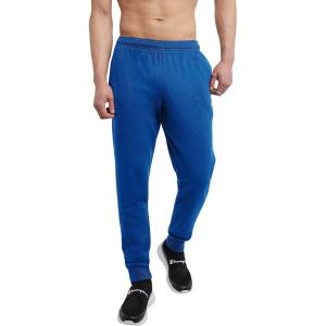 imageChampion Mens Powerblend Fleece Jogger Sweatpants Regular and Big ampamp TallSurf the Web C Patch Logo