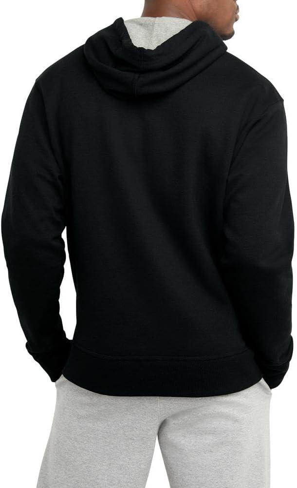 imageChampion Mens Powerblend Fleece Hoodie Sweatshirt with Script Logo Regular and Big ampamp TallBlack Script