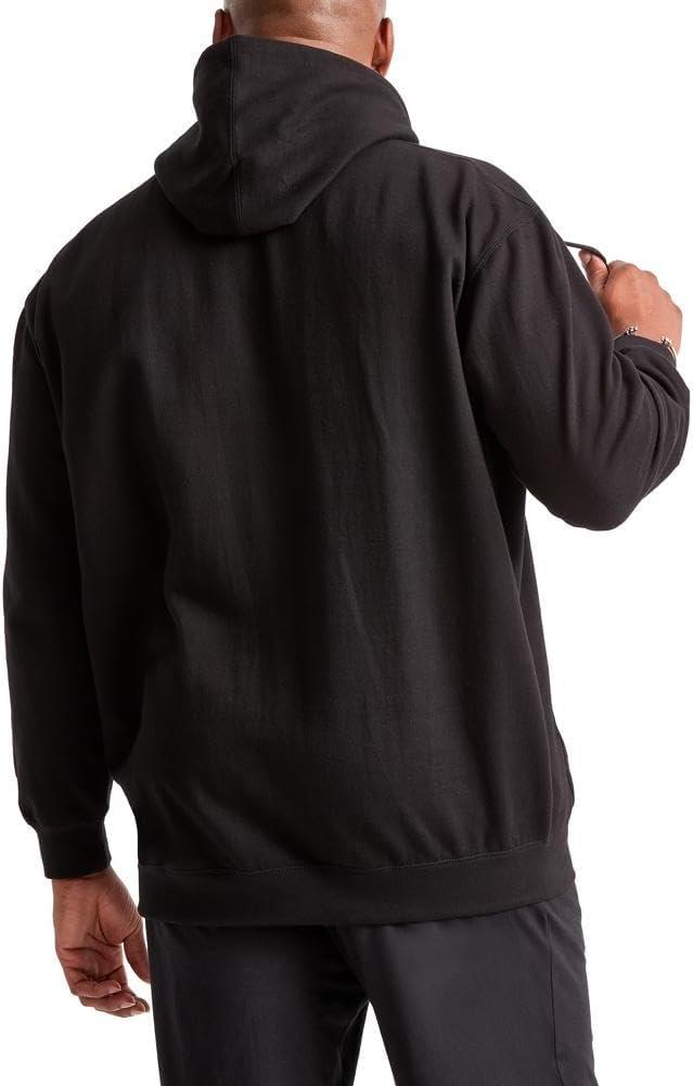 imageChampion Mens Powerblend Fleece Hoodie Sweatshirt with Script Logo Regular and Big ampamp TallBlack Script