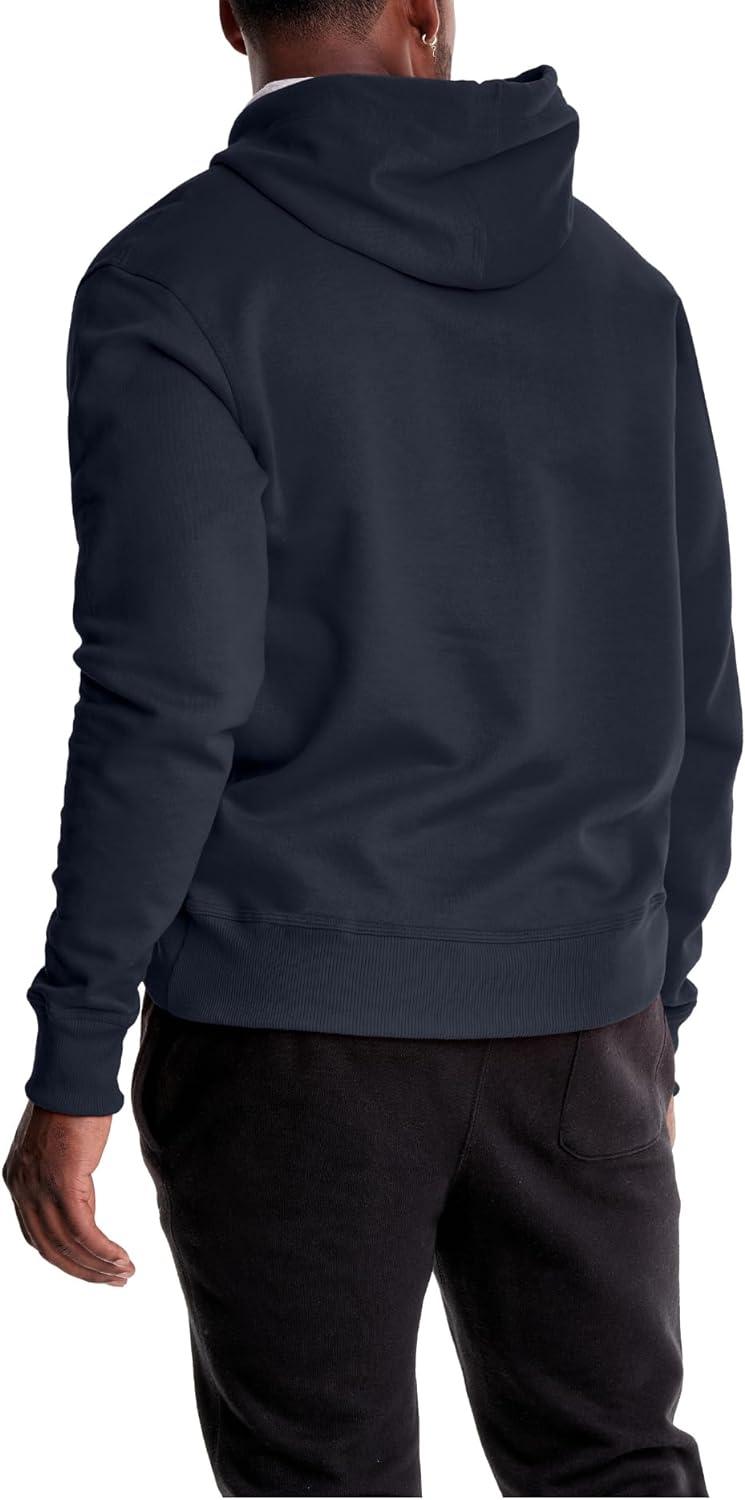 imageChampion Mens Powerblend Fleece Hoodie Sweatshirt with Script Logo Regular and Big ampamp TallNavy Script