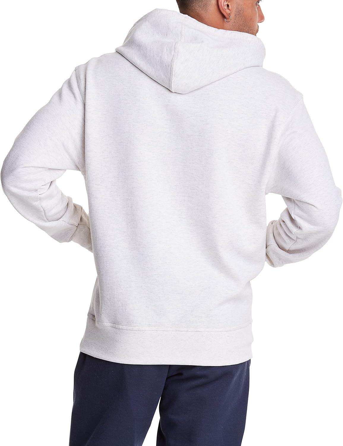 imageChampion Mens Powerblend Fleece Hoodie Sweatshirt with Script Logo Regular and Big ampamp TallOatmeal Heather Script
