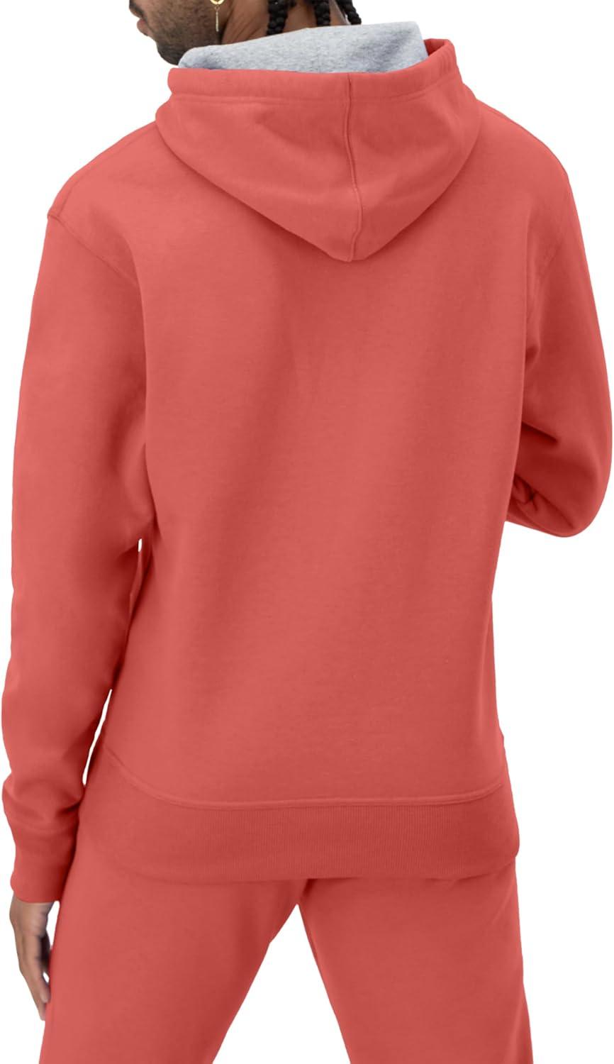 imageChampion Mens Powerblend Fleece Hoodie Sweatshirt with Script Logo Regular and Big ampamp TallPicante Pink Small Script