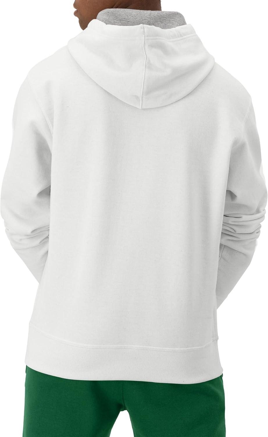 imageChampion Mens Powerblend Fleece Hoodie Sweatshirt with Script Logo Regular and Big ampamp TallWhite Small Script