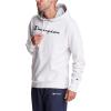 imageChampion Mens Powerblend Fleece Hoodie Sweatshirt with Script Logo Regular and Big ampamp TallOatmeal Heather Script