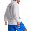 imageChampion Mens Powerblend Fleece Hoodie Sweatshirt with Script Logo Regular and Big ampamp TallOxford Gray Script