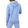 imageChampion Mens Powerblend Fleece Hoodie Sweatshirt with Script Logo Regular and Big ampamp TallPlaster Blue Small Script