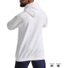 imageChampion Mens Powerblend Fleece Hoodie Sweatshirt with Script Logo Regular and Big ampamp TallWhite Script