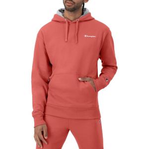 imageChampion Mens Powerblend Fleece Hoodie Sweatshirt with Script Logo Regular and Big ampamp TallPicante Pink Small Script